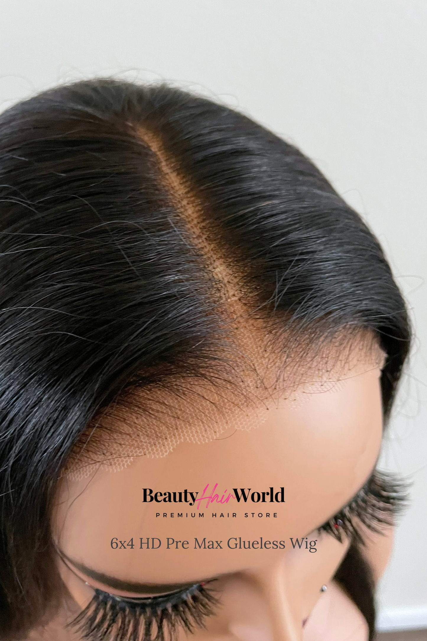 GLUELESS HD LACE WIG 6x4 STRAIGHT #1B