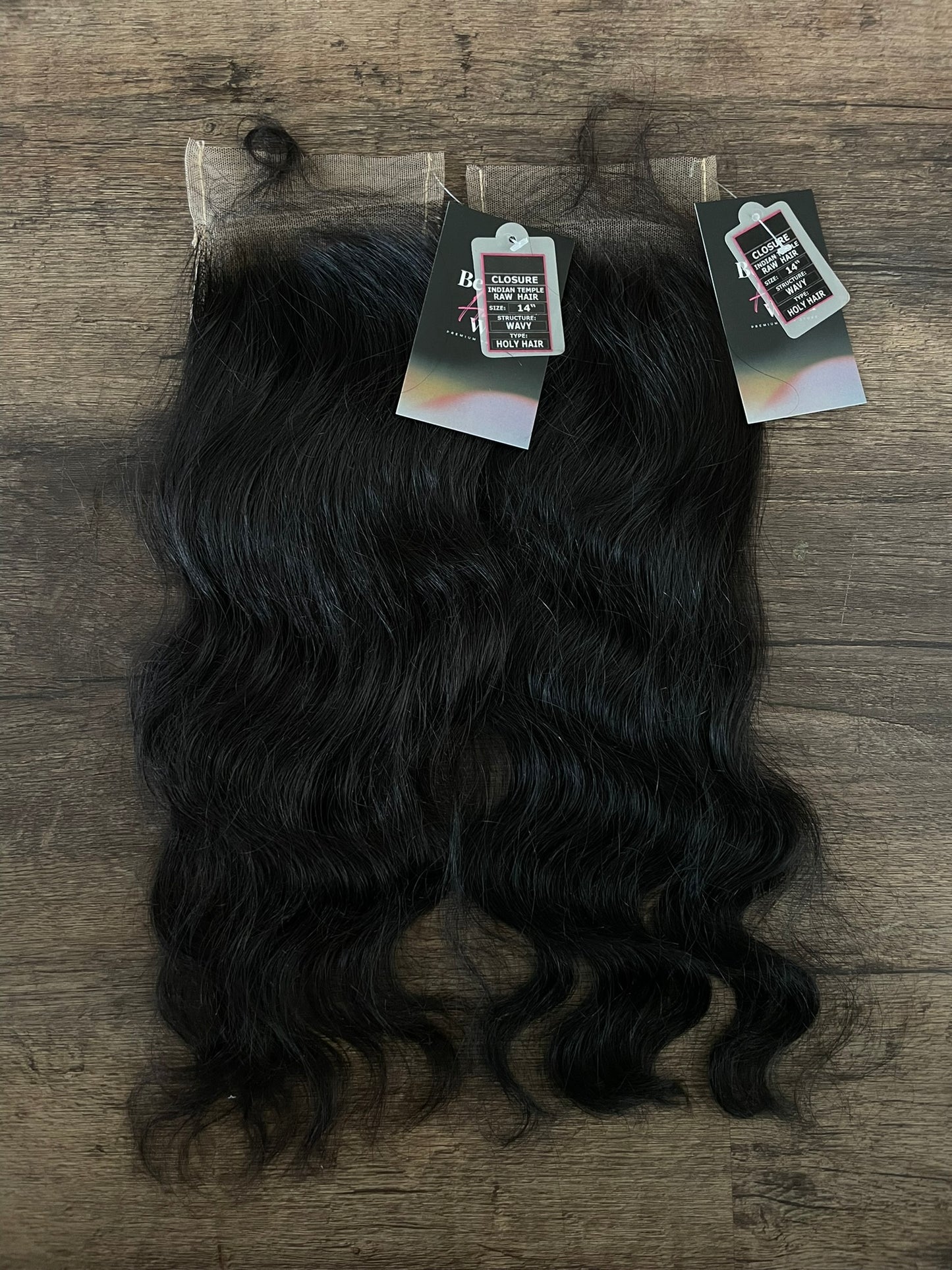 4x4 Lace Closure | RAW HAIR Indian Temple | Wavy