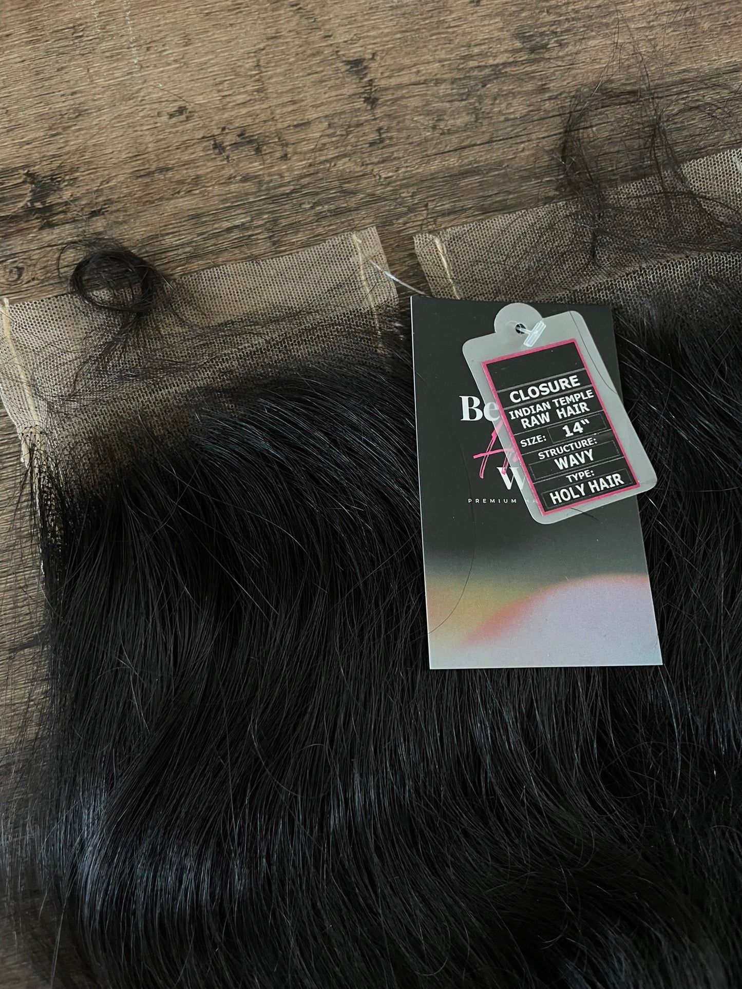 4x4 Lace Closure | RAW HAIR Indian Temple | Wavy