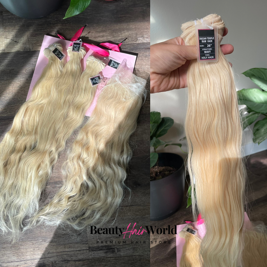 VIP Pro Raw Unprocessed Indian Temple Hair | 613 Blonde Bundle | Wavy