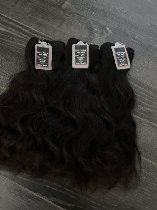 RAW Hair | 100% Indian Temple Hair Bundle | Wavy