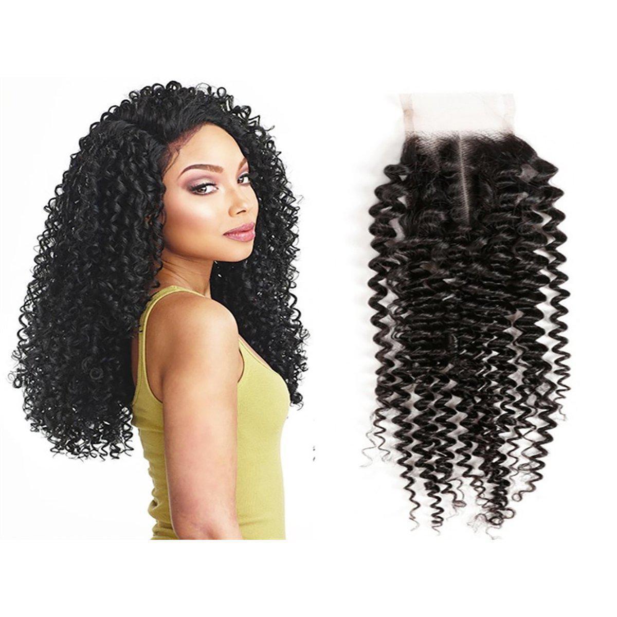 lace closure jerry curl brazilian human hair