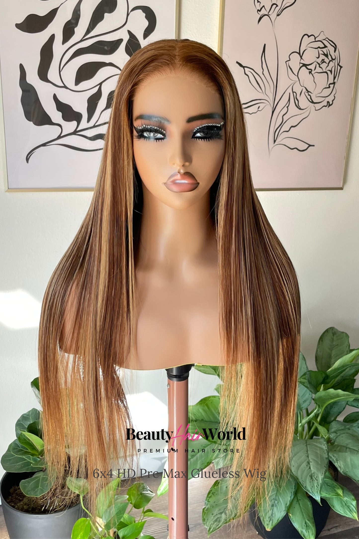 GLUELESS HD LACE WIG 6x4 Ombre 4/27 Straight 24"