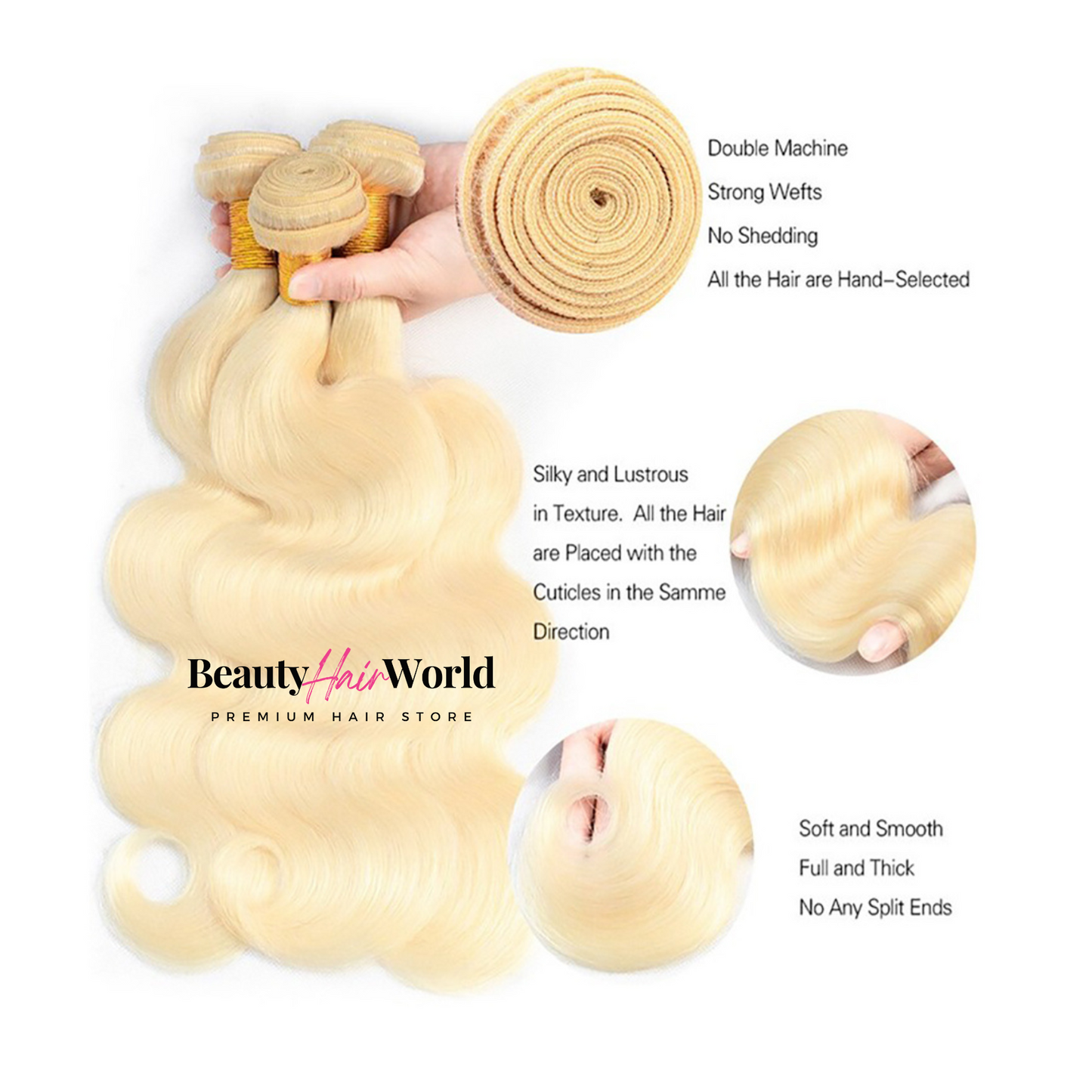 12A | 613 Blonde Bundle | Body Wave