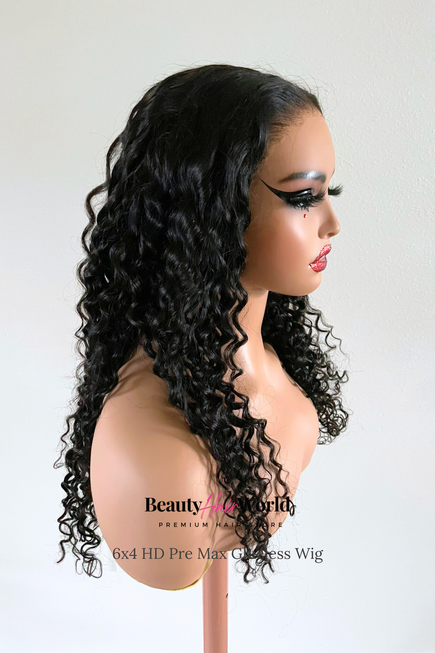 GLUELESS HD LACE WIG 6x4 WATER WAVE #1B