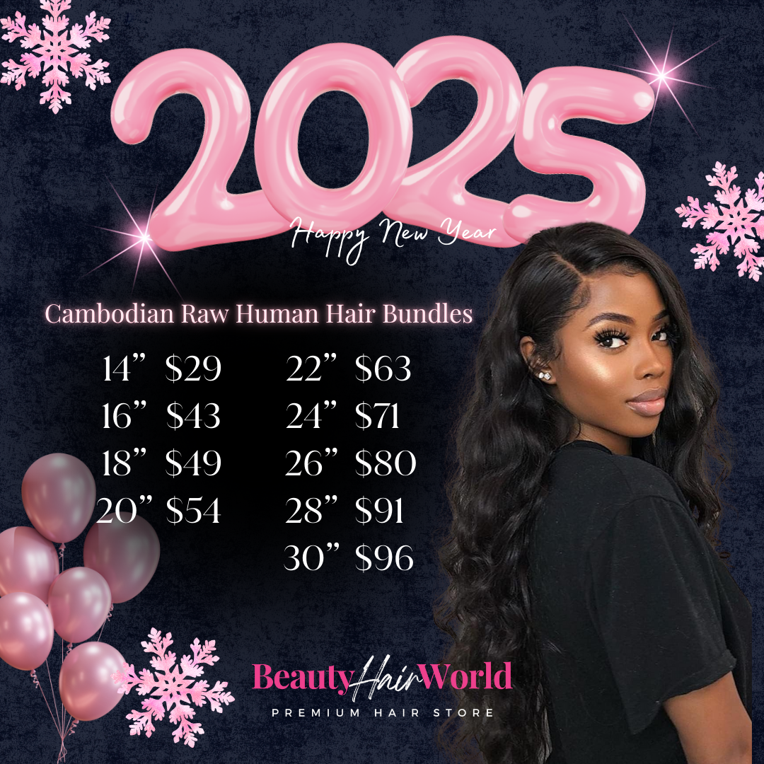 Raw Cambodian Human Hair Bundles l Wavy