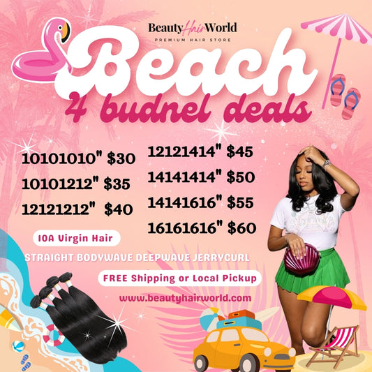 ๐น4 Special : Bundle Deal 10" to 16" Inch l 10A Straight, Bodywave, Deepwave, Jerry Curl ๐ฅ