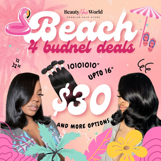 🌹4 Special : Bundle Deal 10" to 16" Inch l 10A Straight, Bodywave, Deepwave, Jerry Curl 🔥
