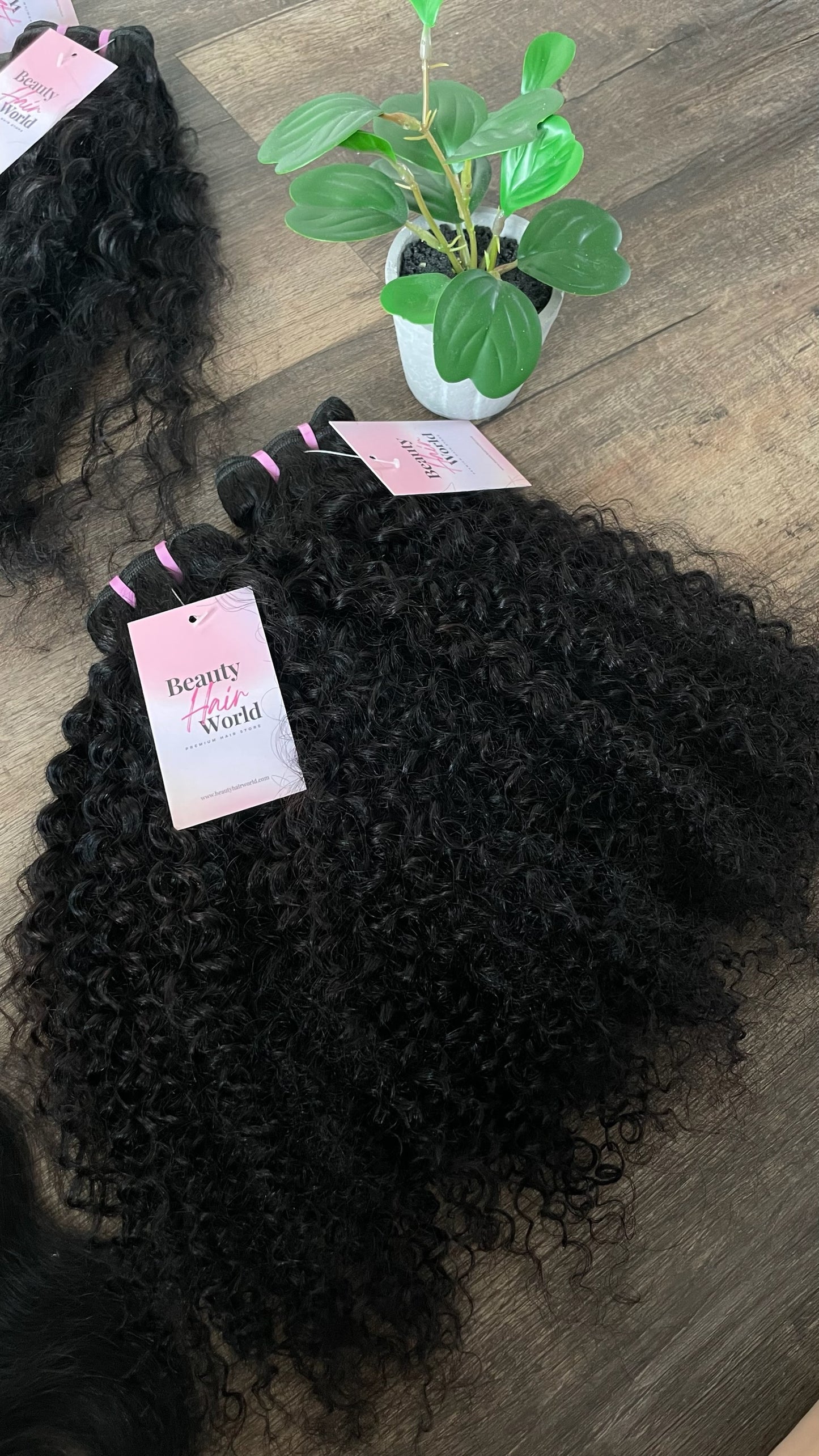 Raw Cambodian Human Hair Bundles Deep Curly