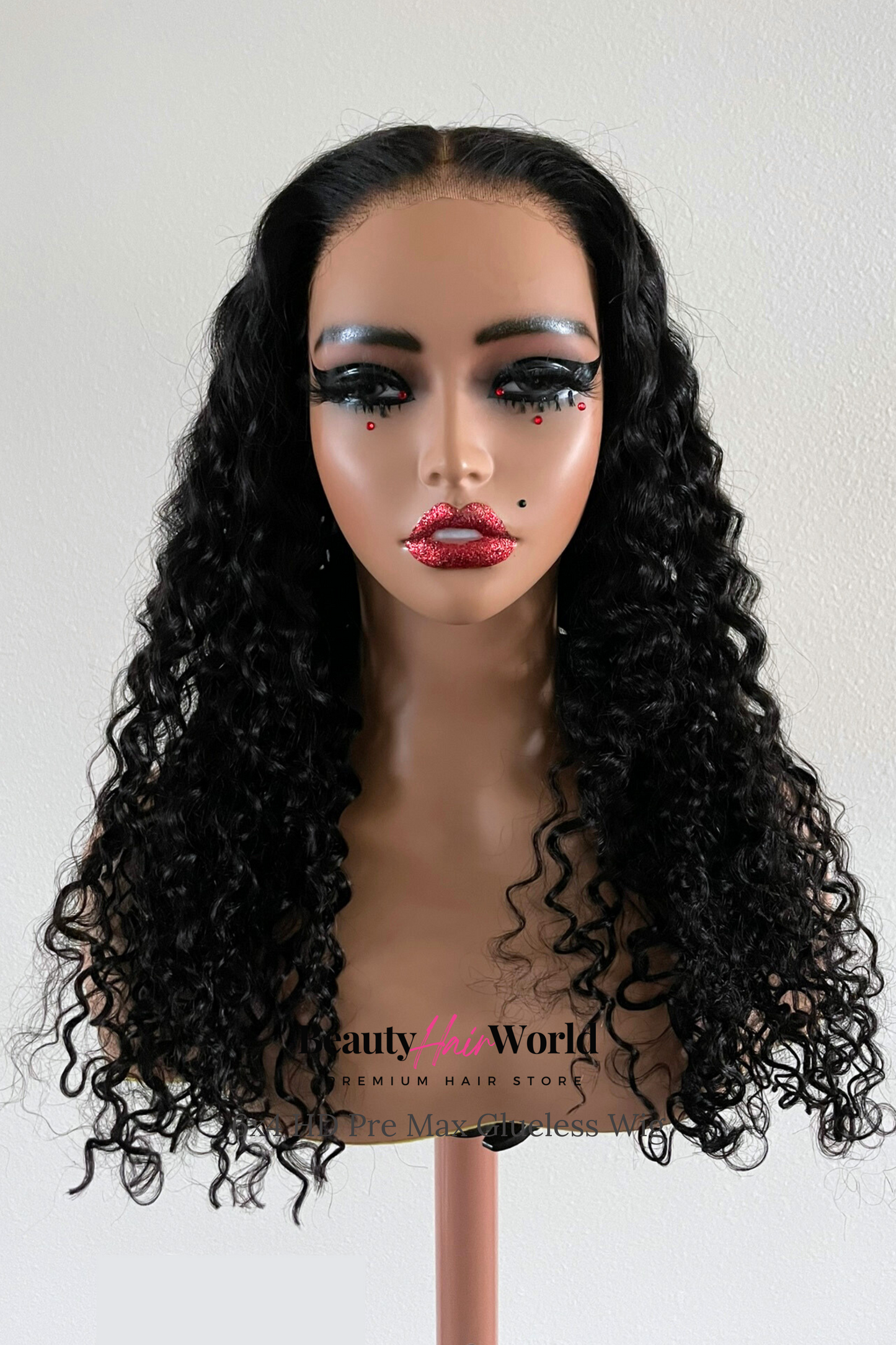 GLUELESS HD LACE WIG 6x4 WATER WAVE #1B