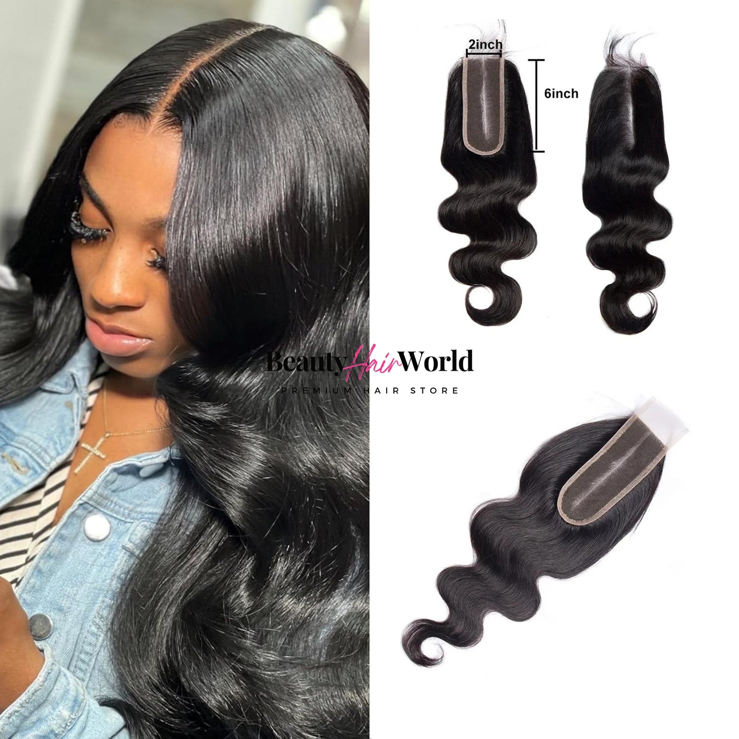 2x6 Invisible HD Lace Closure Body Wave