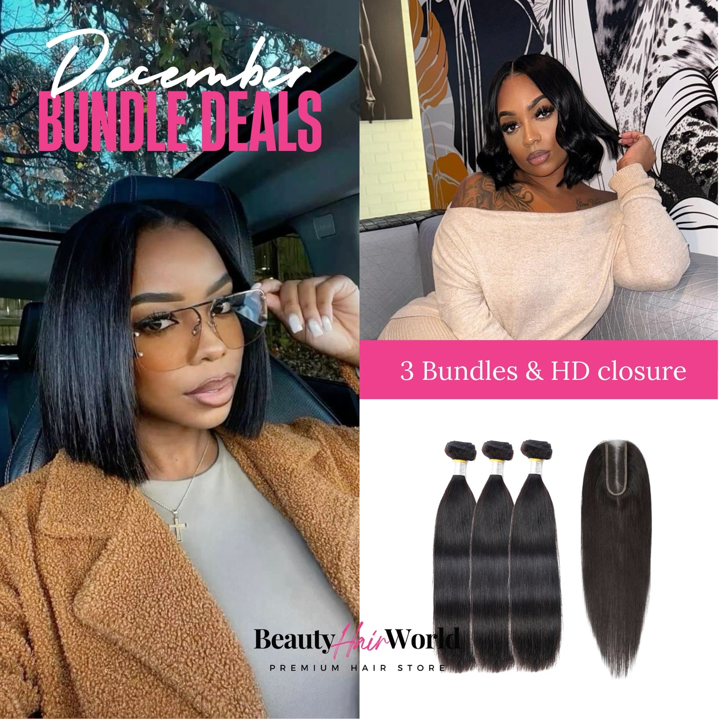 Holiday Special 10A 3 Bundles with 2x6 HD deep part closure - HOT