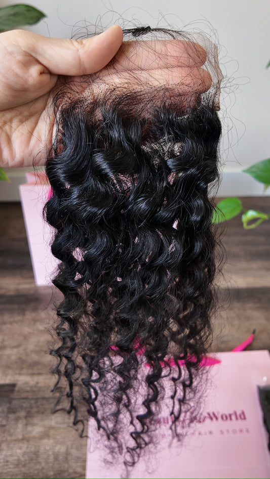 RAW Burmese Curly 4x4 REAL HD Closure 18"