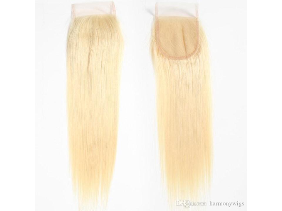 100% Indian Temple 613 Blonde | 4x4 Lace Closure | Wavy