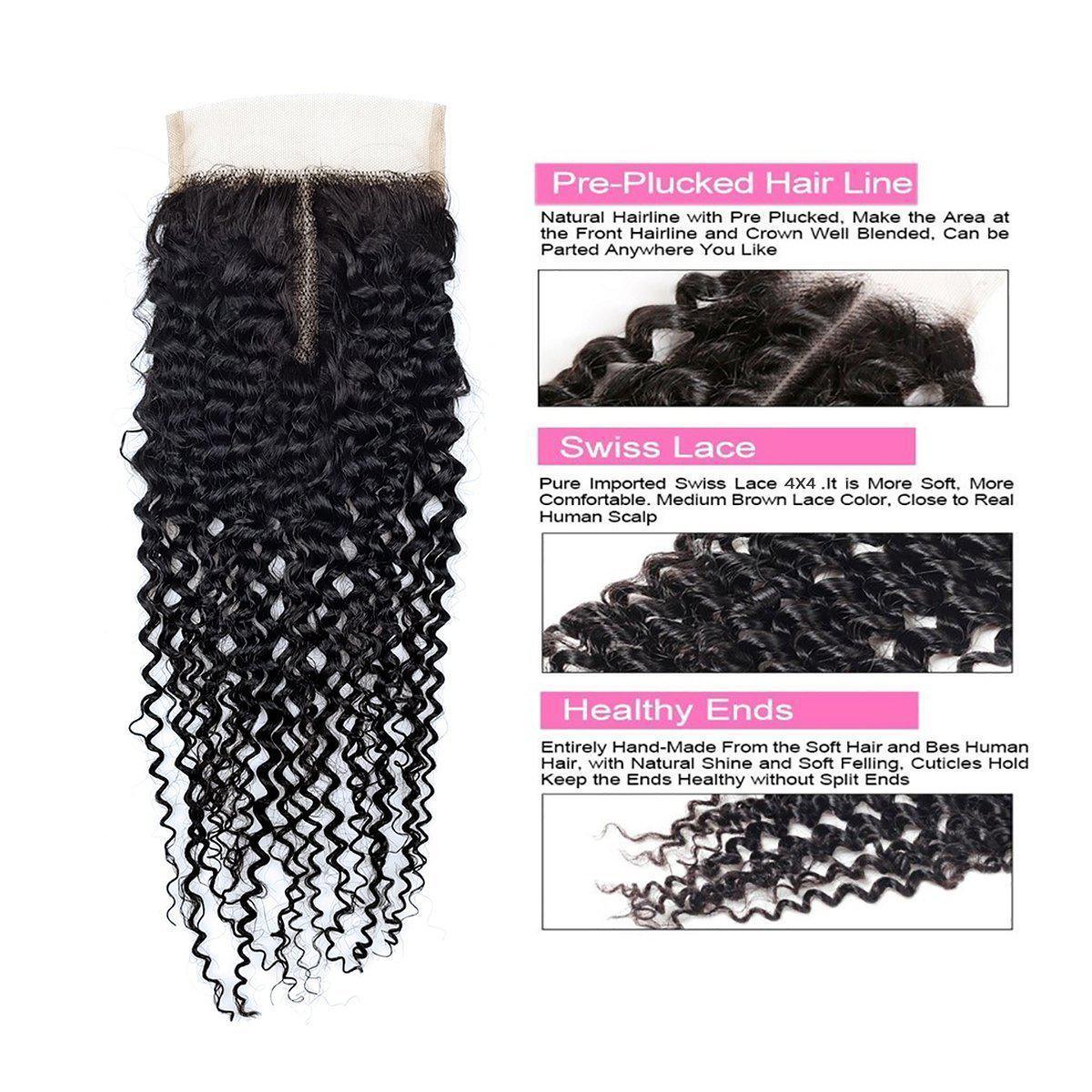 lace closure jerry curl swiss lace