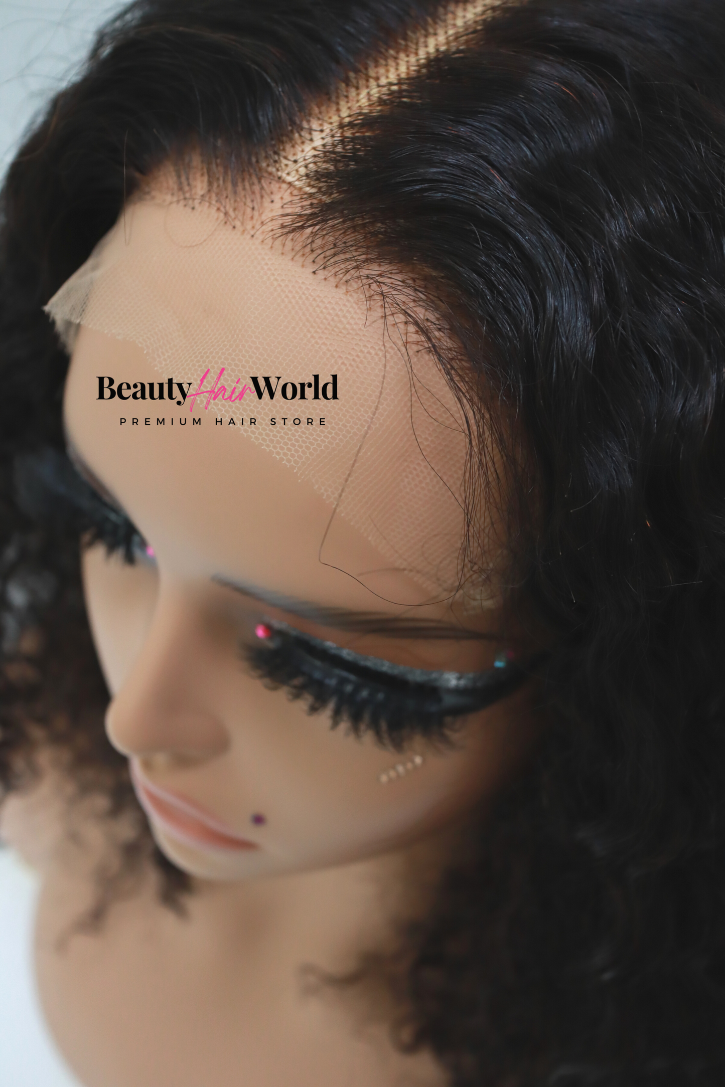 GLUELESS HD LACE WIG 5X5 KINKY CURL #1B