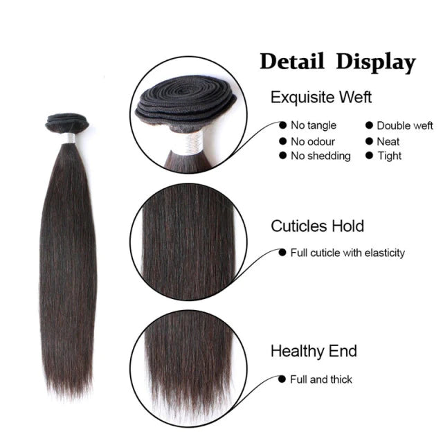 human hair straight bundle