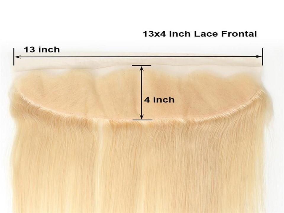 100% Indian Temple 613 Blonde | 13x4 Lace Frontal | Wavy