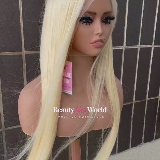 613 Blonde Straight 13x4 Transparent Lace Front Wig